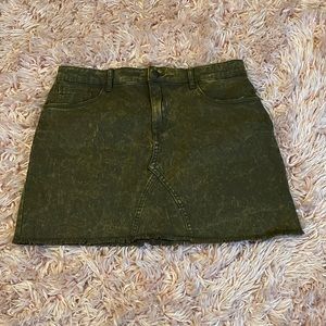 tucker and tate green jean skirt